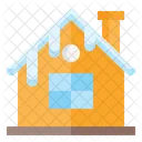 Snowy Home House Winter Icon