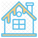 Snowy Home House Winter Icon