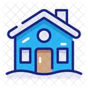 Snowy House Winter Home Icon