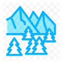 Snowy Mountain Forest Icon