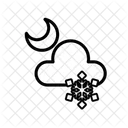 Snowy Night Snow Weather Icon