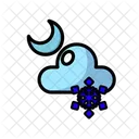 Snowy Night Snow Weather Icon