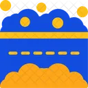 Snowy Pathway Frosty Walkway Cold Weather Trail Icon