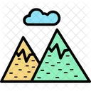 Mountains Hills Snowy Mountains Icon