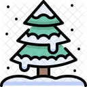 Snowy pine tree  Icon