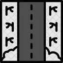 Snowy Street Frosty Road Winter Avenue Icon