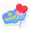 Sweet Candy Heart Lollipop Heart Candy Icon