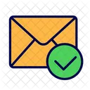 Mensaje Carta Marca De Verificacion Icono