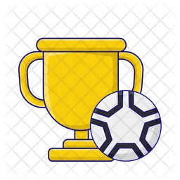 Soccer ball and trophy  Icon