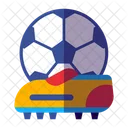 Soccer footwear and ball  Icon