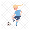 Soccer Vector Girl Icon