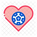 Football Heart Love Icon