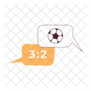 Soccer match discussion speech bubbles  Icon