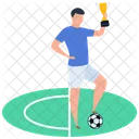 Sport Outdoor Game Soccer Player Icon
