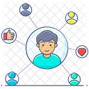 Social Network Personal Contacts Personal Connection Icon