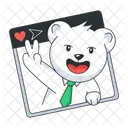 Social Feed Social Media Happy Bear Icône