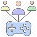 Social Gaming Lineal Color Icon Icon