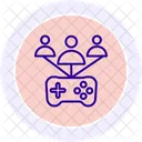 Social Gaming Line Icon Icon