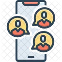 Social Group Online Communication Icon