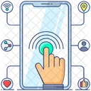 Social Interaction Finger Tap Interactivity Icon
