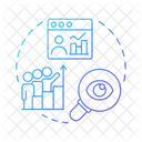 ソーシャル、マーケティング、指標 アイコン