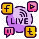 Live Streaming Social Media Share Icon