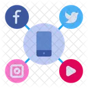 Social Media Smartphone Advertisement Icon
