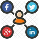 Social Media Campaign Connection Icon