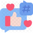 Social Media Talk Heart Icon