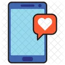 Social Media Phone Love Icon