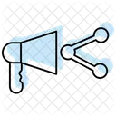 Social Media Ad Color Shadow Thinline Icon Icon