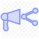 Social Media Ad Duotone Line Icon Icon
