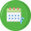 Social Media Calendar Efficiency Digital Marketing Icon