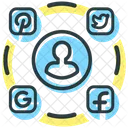 Social Media Campaign Business Plan Businessman Icon