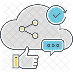 Social media cloud  Icon