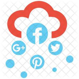 Social media cloud  Icon