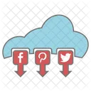 Social Media Cloud Cloud Storage Icon