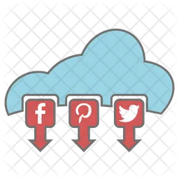 Social Media Cloud  Icon