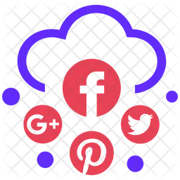 Social media cloud  Icon