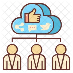 Social Media Collaboration  Icon