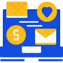 Social Media Online Networking Social Platforms 아이콘