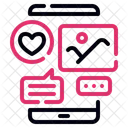 Soziale Medien Engagement Symbol Symbol