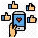 Social Media Likes Like Hands Icon