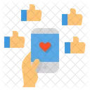 Social Media Likes Like Hands Icon