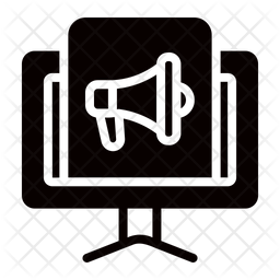 Social Media Marketing Icon - Download in Glyph Style