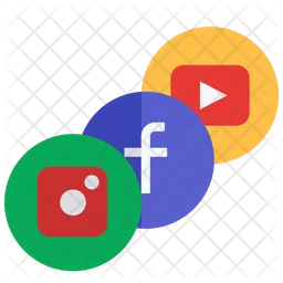 Social Media Networking Flat Icon  Icon