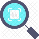 Social Media Scanner Barcode Magnifying Glass Icon