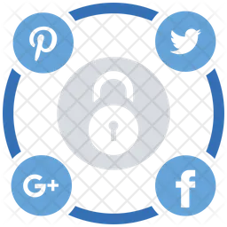 Social Media Security  Icon