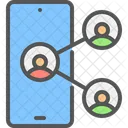 Social Media Connection Gadget Icon