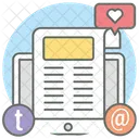 Social Media Stories Social Content Online Journal Icon